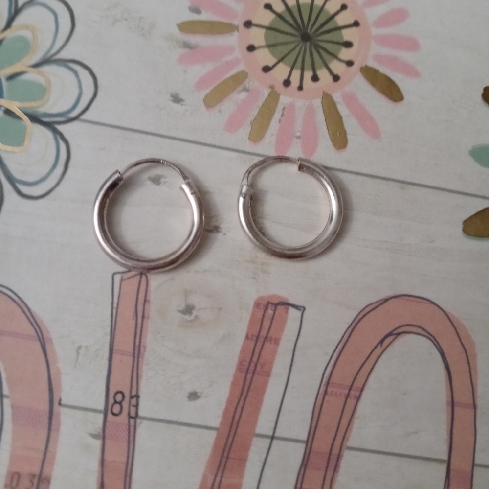 Sterling silver hoop earrings